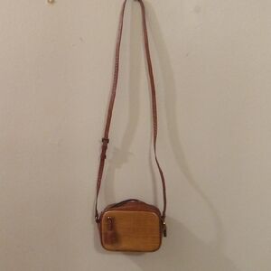 J. Crew Tan Leather Crossbody Bag